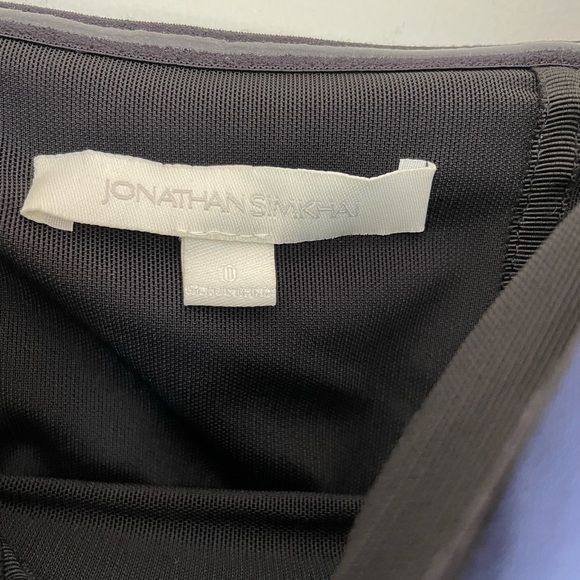 SIMKHAI Navy Blue Crepe Satin Combo Bustier Wrap Dress Size 0 - Picture 6 of 11